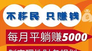 不移民 只赚钱 月进5000 平躺享受生活 如何做到？ 美洲米粒 价格更优惠 服务更全面