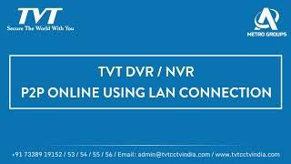 TVT|| DVR / NVR P2P Online using Lan Connection