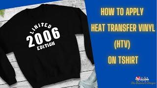 How to apply heat transfer vinyl HTV with heatpress on a Tshirt