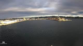 Sailing a cargo ship into Karmøy