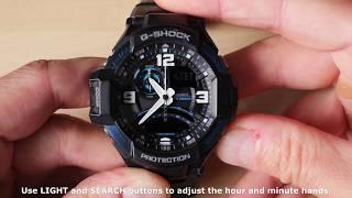 Casio G-Shock (GA-1000) - Battery Replacement And How To Sync Analog And Digital Time Using H.SET.