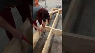 Going full force in construction! #womeninconstruction #carpentry