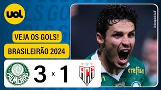 PALMEIRAS 3 X 1 ATLÉTICO-GO - CAMPEONATO BRASILEIRO 2024; VEJA OS GOLS