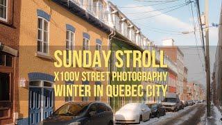 Fujifilm X100V Street Photography in Quebec City - Winter in Town