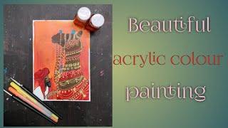 Beautiful acrylic colour painting