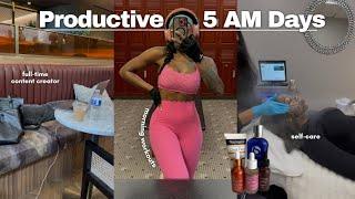 PRODUCTIVE *5AM* DAYS IN MY LIFE: morning workouts, work meetings, monthly facials