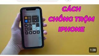 Cách chống trộm trên iphone bằng cách tắt trung tâm điều khiển