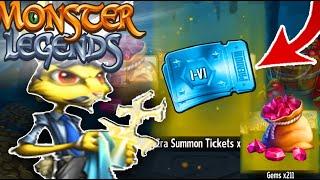 Monster Legends get 10.000 Tickets in Treasure Cave  - Bounty Hunt Red Eye Roger