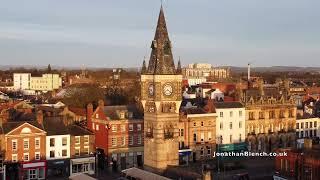 Darlington Town Centre From Above - 4K Drone Footage