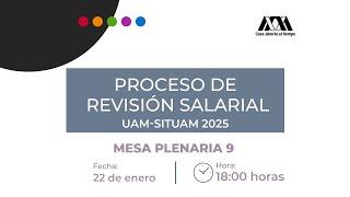 Mesa Plenaria 9. Revisión salarial UAM-SITUAM 2025