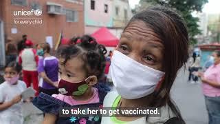 UNICEF is helping to bring free vaccines to Venezuelan children