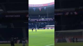 Lionel Messi playing football with his children Thiago, Mateo and Ciro at Parc Des Princes.