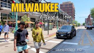 Walking in Downtown Milwaukee Wisconsin USA, June 2023 , P2 / Milwaukee 4K Relaxing walk video