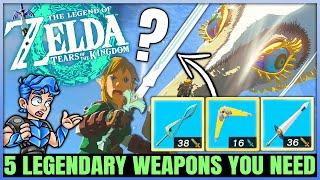How to Unlock the Hidden DRAGON SWORD - 5 Legendary Weapon You NEED & Repair - Tears of the Kingdom!