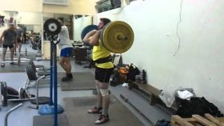 Front squat, 130*3 first set