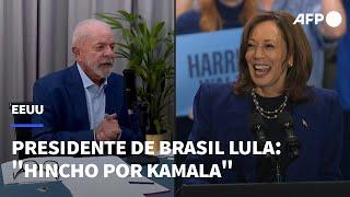 Lula: "Hincho por Kamala" | AFP