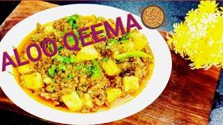 how to make aloo keema/aloo keema recipe/dhaba style aloo keema recipe@khanapakana-29