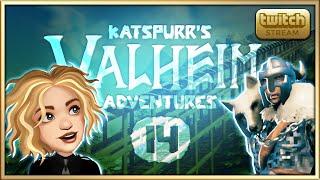 How to get silver down from the mountain! - KatsPurr's Live Stream Adventures in Valheim - Part 14