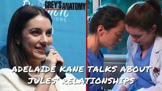 Adelaide Kane talks about Jules' relationships with Yasuda and Joe in Grey's Anatomy