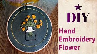 DIY : Hand Embroidery Flower