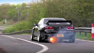 HOONING Japanese Cars BLAST down Sliproad! - Leaving Japfest 2023