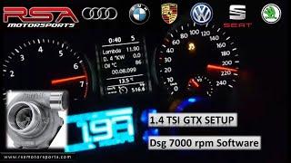 Golf 1.4 TSI | Rsa Motorsports | Big Turbo Project | Acceleration & Top Speed | DSG - 7