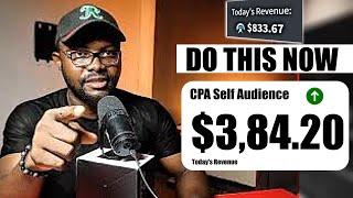 How TO MAKE $833 Daily With CPA SELF Audience Generator, (CPA Free Traffic Method) Per Click