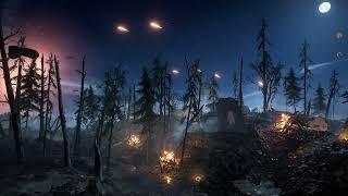 Battlefield War Ambience, distant gunfire battles, artillery bomb explosions, for relaxing, sleeping