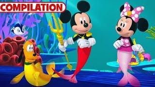 Mickey and Friends Play Mermaids  | Mickey Mouse Funhouse | Compilation | @disneyjunior