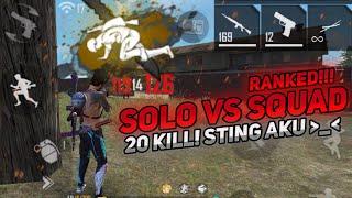 Solo VS Squad Ranked 20 Kill Barbar! Free Fire Malaysia 