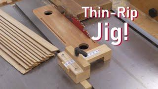 Jig for ripping very narrow stock on the tablesaw