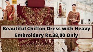 Beautiful Chiffon Dress With Heavy Embroidered // ZIS Shopping PK\\