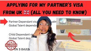 THIS IS HOW TO APPLY FOR PARTNER| DEPENDENT VISA FROM SCRATCH |VISA IN 5 DAYS|MISTAKES TO AVOID 