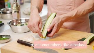 How to Cut Cucumbers Like a Badass