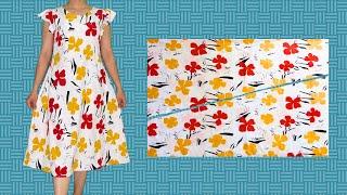 Flutter Sleeve Dress Sewing Tutorial | Easily Make This Stunning Floral Design! 