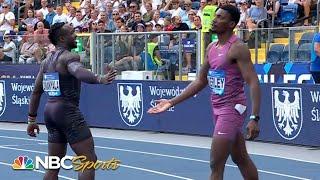 Fred Kerley edges Ferdinand Omanyala to win men's 100m at Silesia | NBC Sports