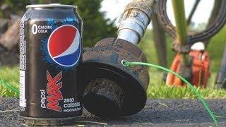 Weed Eater vs Soda Cans