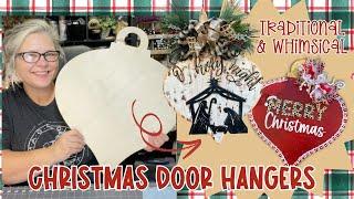  Christmas Door Hangers ~ Traditional Nativity and Whimsical Leopard Santa Lots of New Techniques