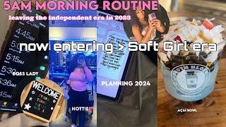 My 5am “Soft Girl” Morning Routine ‹𝟹 Pilates, Açaí Bowl, Girl Entrepreneur, 2024 Digital Planner!