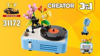 LEGO Creator 3in1 Record Player with Flowers (31172)[366 pcs] Microphone & Radio | Tutorial | TBB