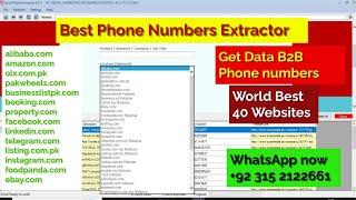 Social Phone extractor | Phone Number Extractor | 40 Website Phone Number Extractor| English