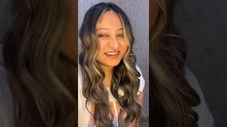 Colouring my wavy hair from dark brown to blonde  #blondehaircolor #haircolourtransformation