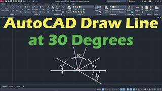 AutoCAD Draw Line at 30 Degrees