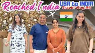 reached India: maa abu dhabi to India flight journey || Telugu Vlogs in USA || English Subs || A&C