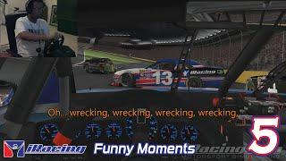 iRacing Funny Moments 5 - Open Wheel Racing to the Side of Some NASCAR!