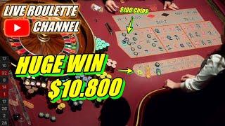  LIVE ROULETTE | HUGE WIN 10.800 In Las Vegas Casino  $100 Chips Inside Exclusive  2024-12-07