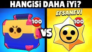 100 MEGA KUTU vs 100 EFSANEVİ STARR HEDİYESİ AÇTIM HANGİSİ DAHA İYİ ?!? - Brawl Stars