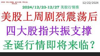 美股上周剧烈震荡后,  四大股指共振支撑。圣诞行情即将来临？