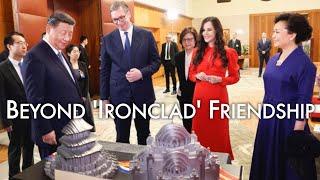 Xi gifts Serbia's Vucic sculptures made of steel produced by the HBIS Smederevo steel plant