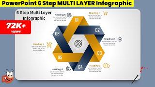 2.Graphic design | Office 365 | Free PowerPoint Templates | 6 Step Triangular Infographic